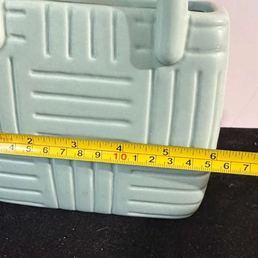 Mint Green Ceramic Handbag Vase